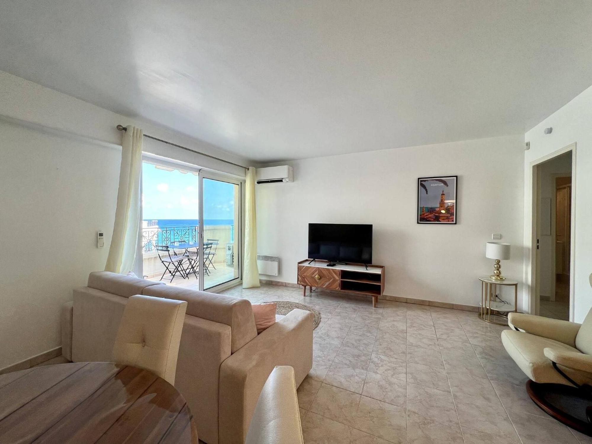 'Le Victoria Beach' Vue Mer Plein Centre, Spacieux Menton Buitenkant foto